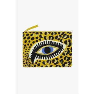 NEW INOUI EDITIONS women's brodee leopard eyes pouch in leopard